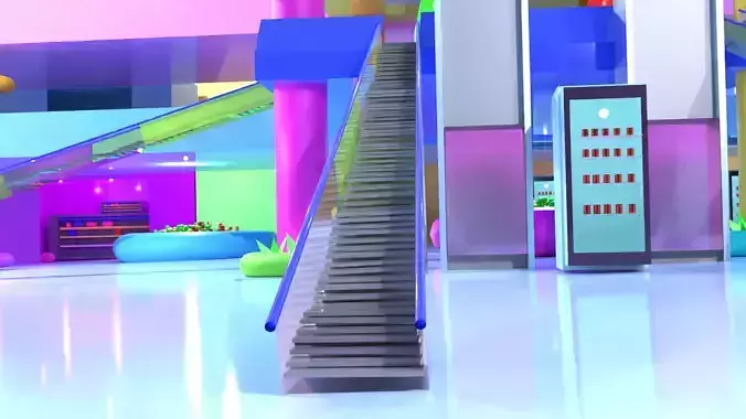 shopping mall kids park Shopping Mall interior 3D model