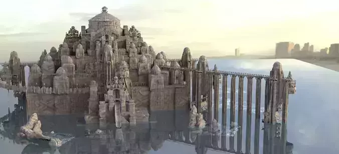 Huge port City Model