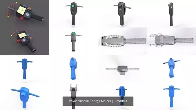 Psychokinetic Energy Meters 3D Model Collection