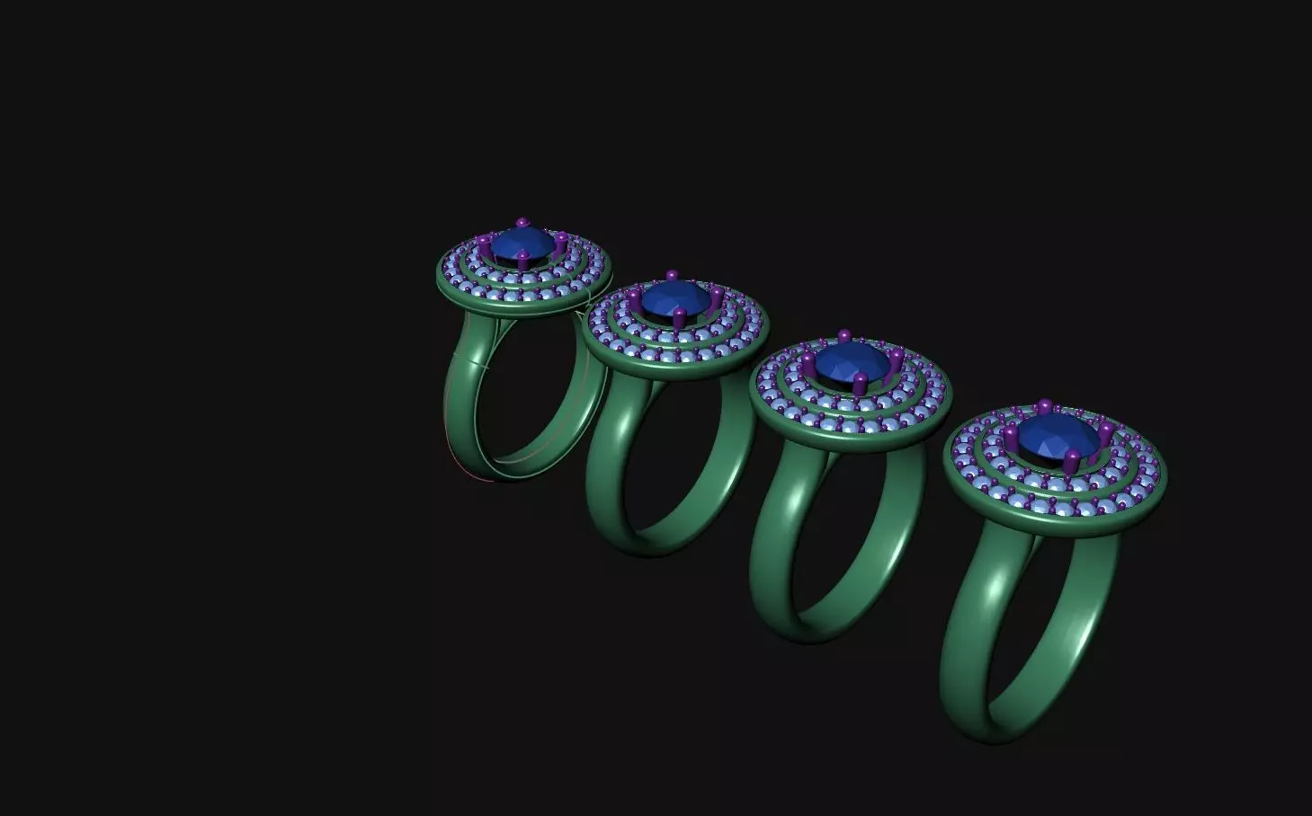 Halo Ring  1CT 3D print model_0