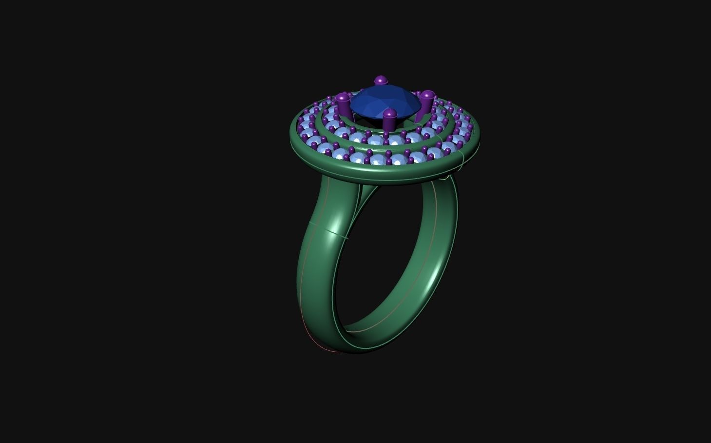 Halo Ring  1CT 3D print model_1