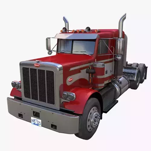 Vintage Peterbilt truck Low-poly 3D model