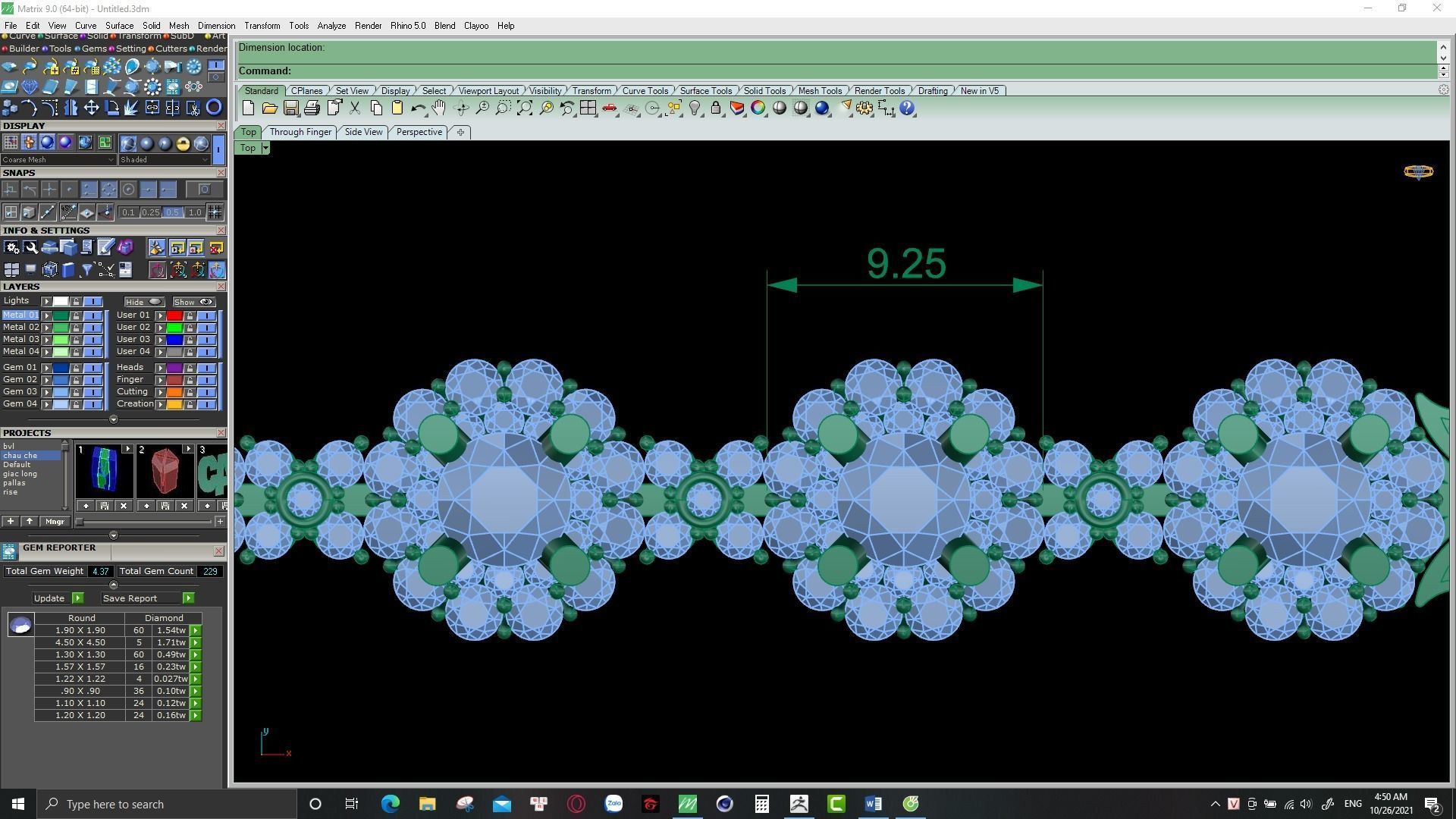 cuban chain or necklace diamond 3D print model_15