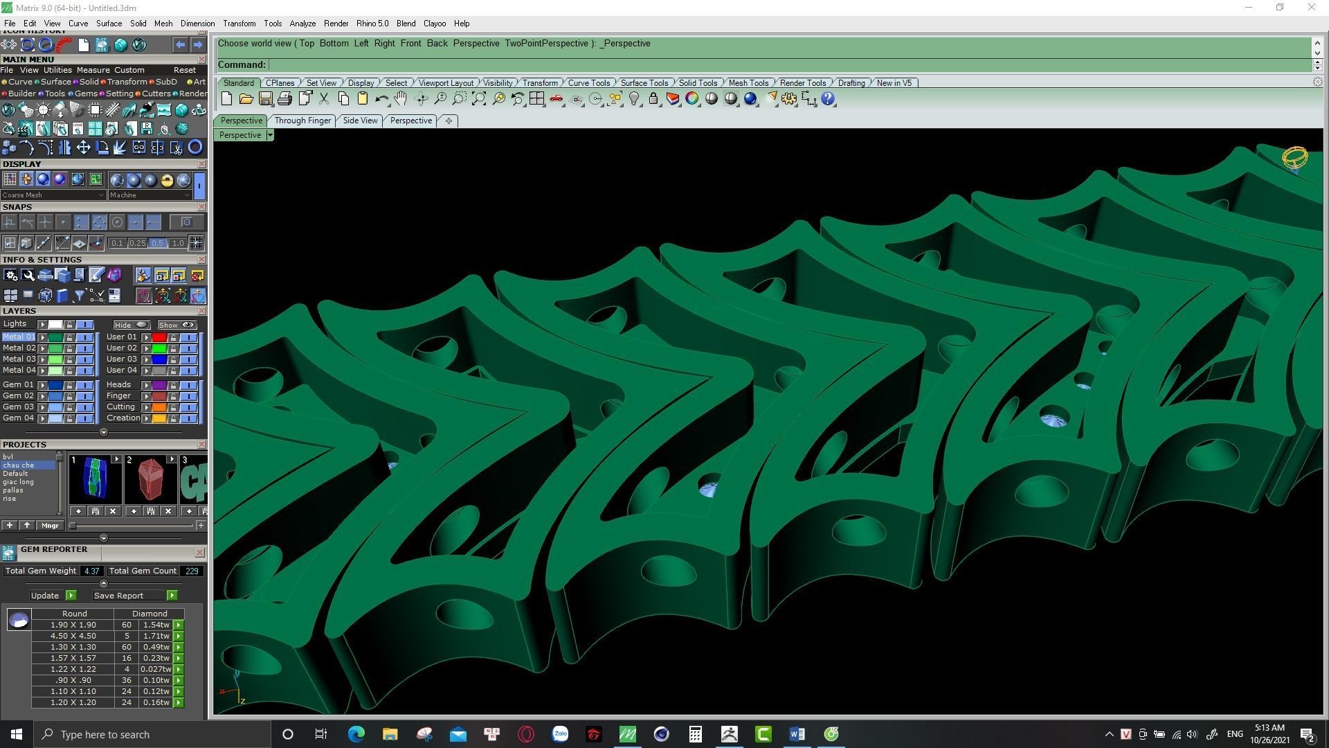 cuban chain or necklace diamond 3D print model_26