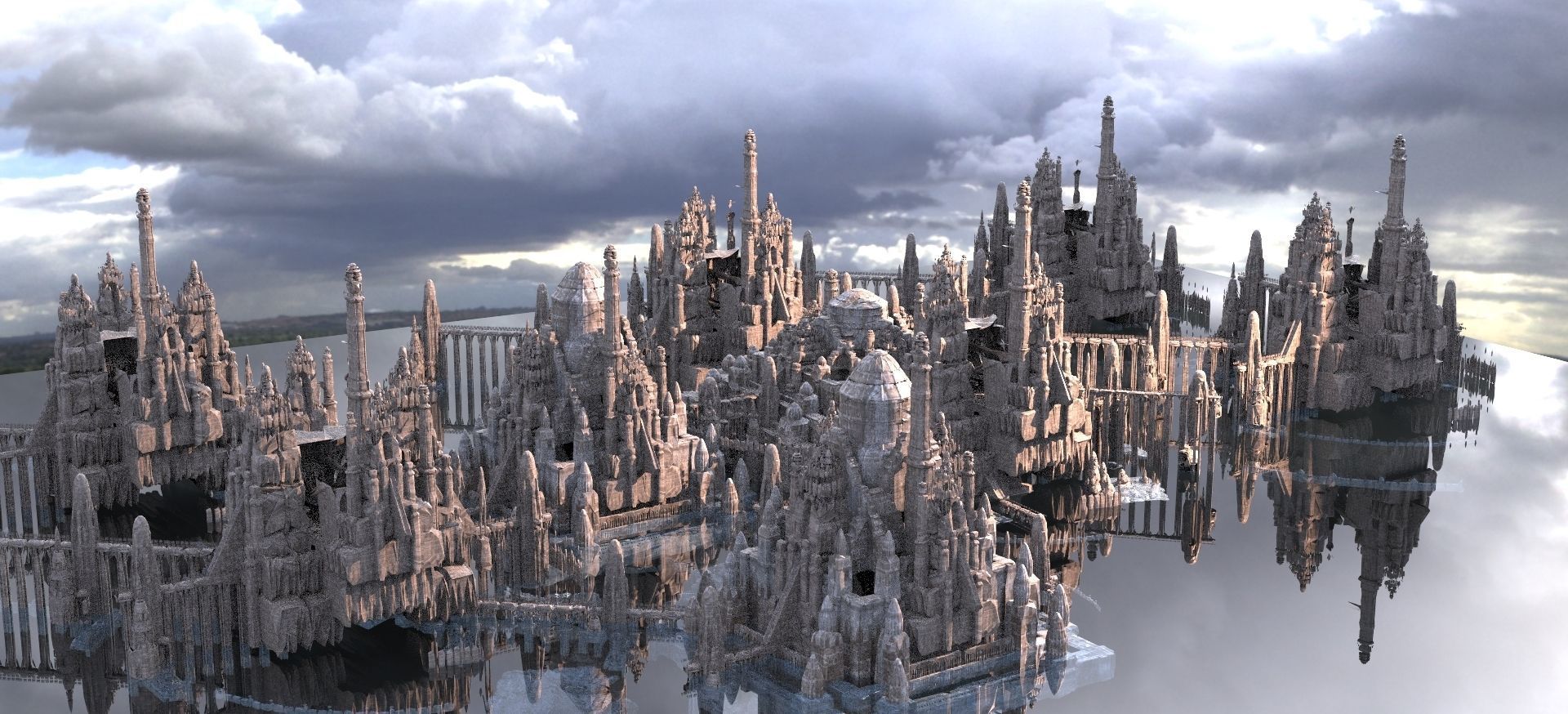 Extended City of Huge port City extended Model  3D model_1