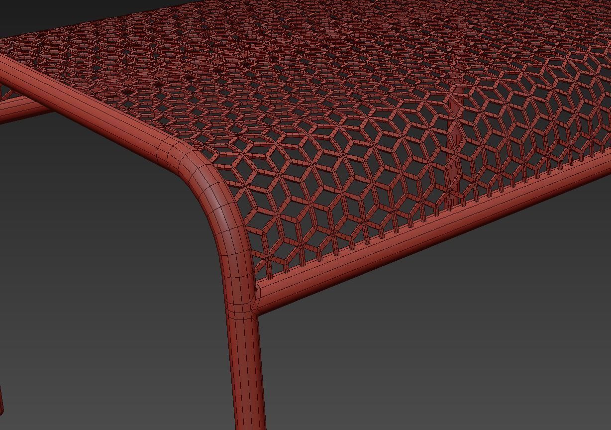 Hot Mesh ottoman by blu dot 3D model_7