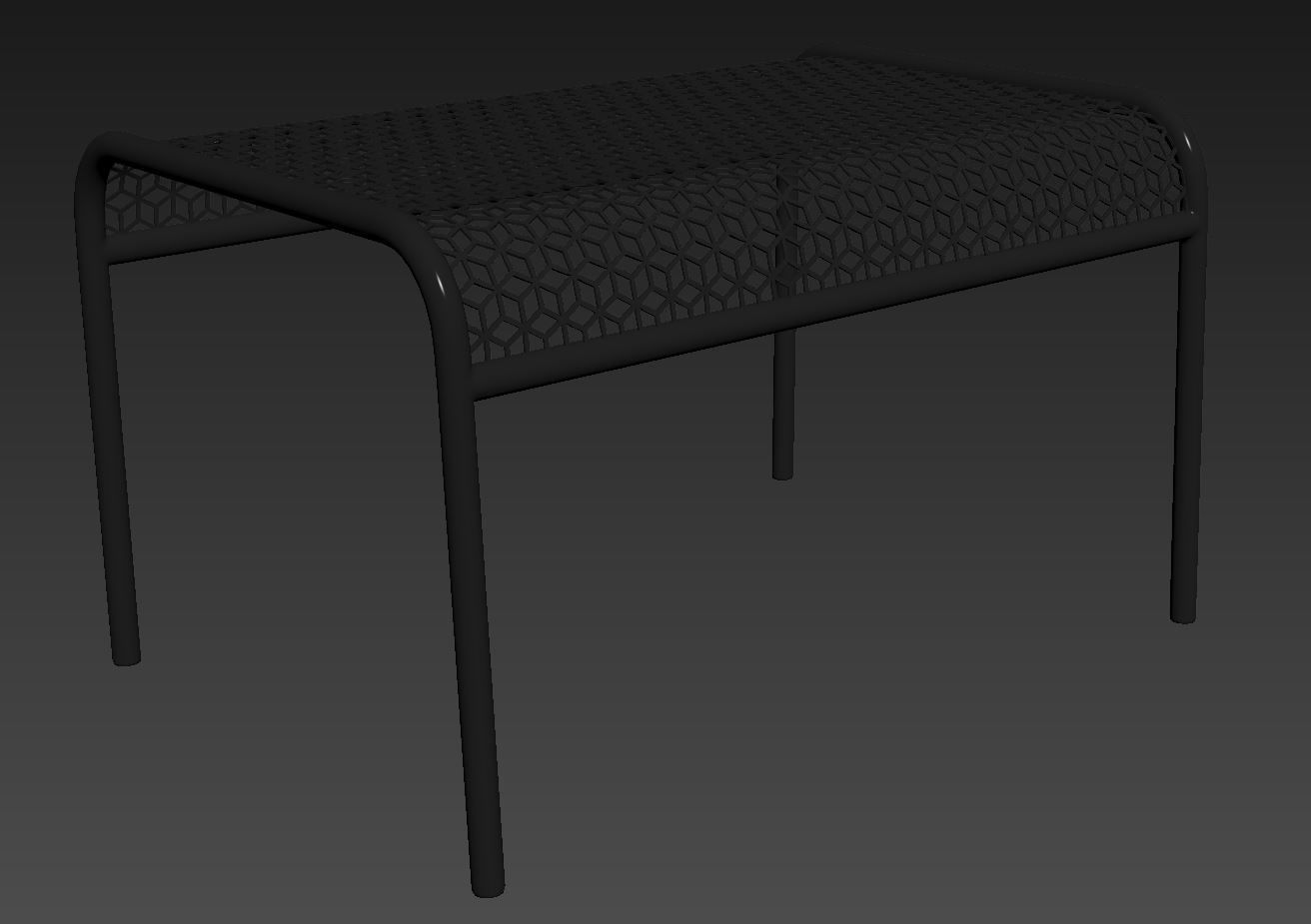 Hot Mesh ottoman by blu dot 3D model_5