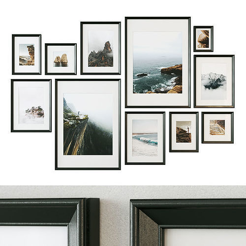 Sea and rocks gallery wall 3D model