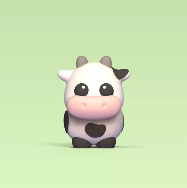 Cute Little Cow 3D print model_0