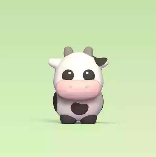 Cute Little Cow 3D print model