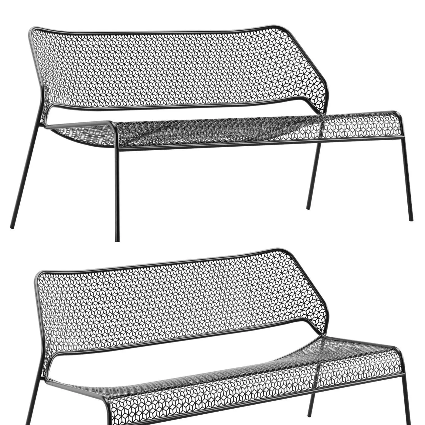 Hot Mesh Settee by blu dot 3D model_0