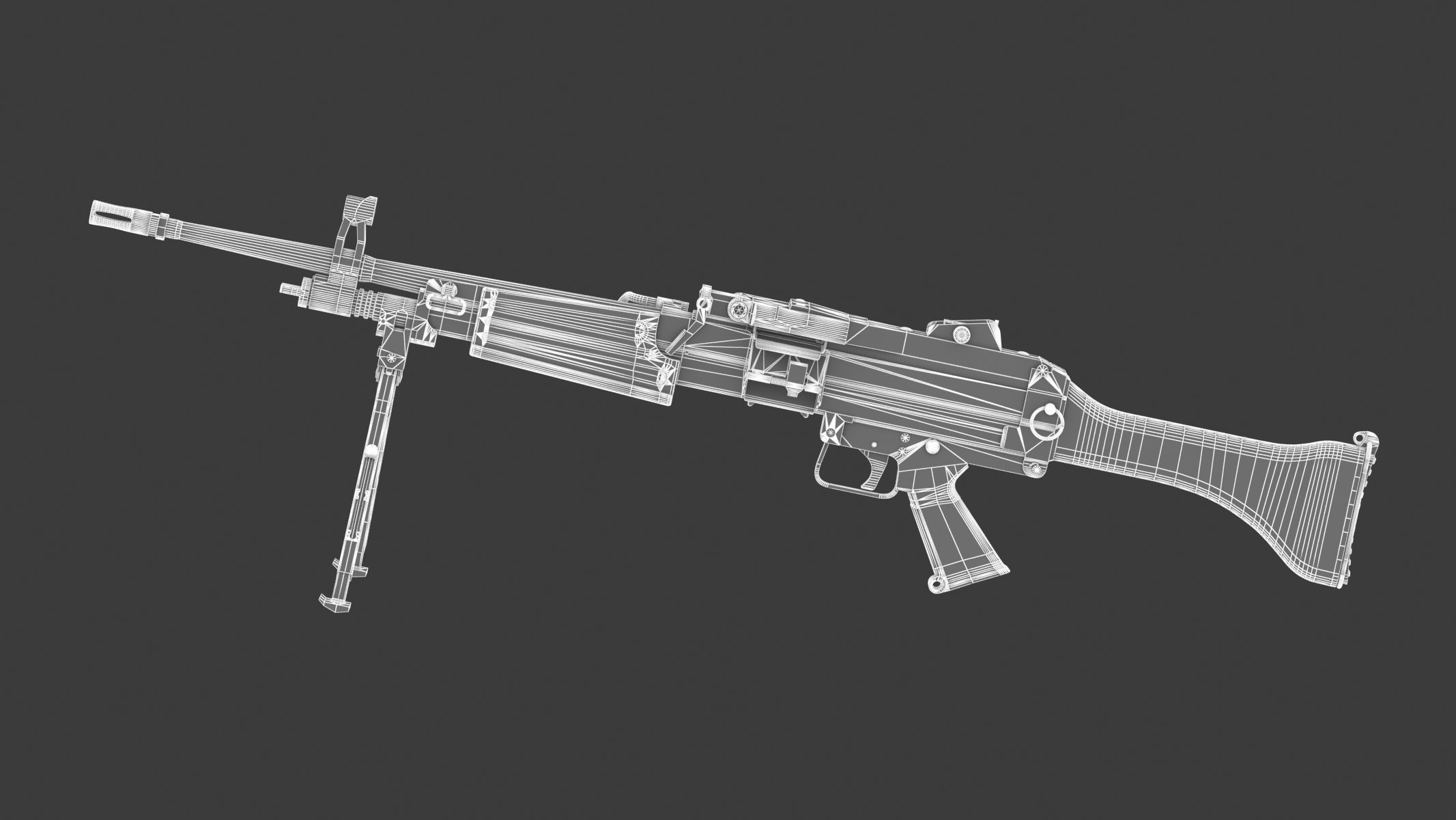 Daewoo K3 Low Poly  Low-poly 3D model_17