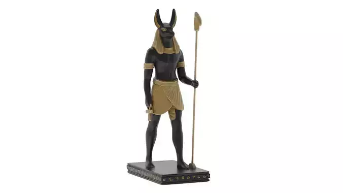 Egyptian Anubis Low-poly 3D model