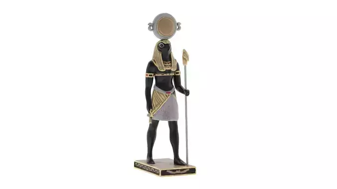 Falcon-God Horus Statue Low-poly 3D model