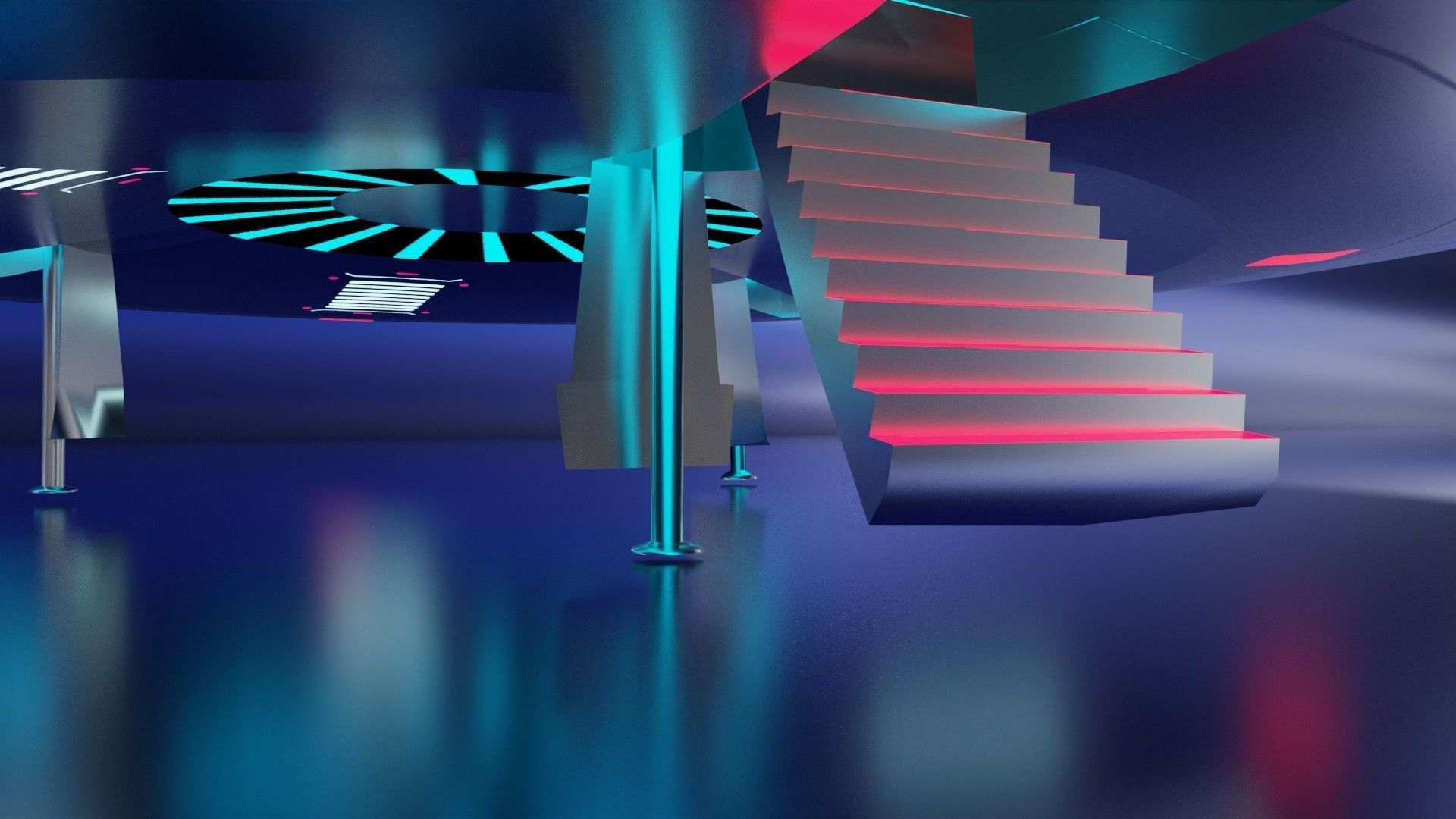 UFO Scifi Sports Model Low-poly 3D model_6