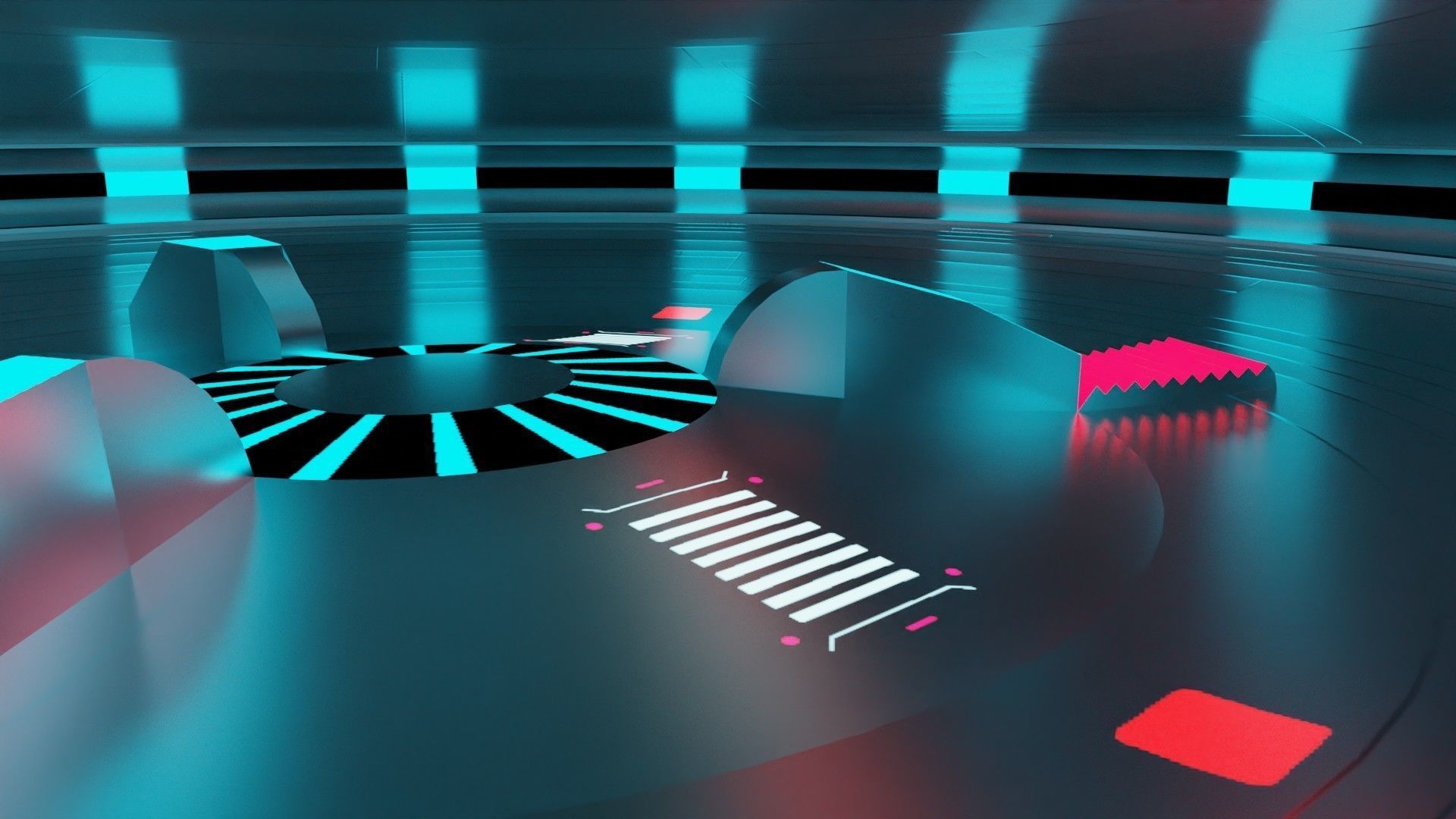 UFO Scifi Sports Model Low-poly 3D model_5