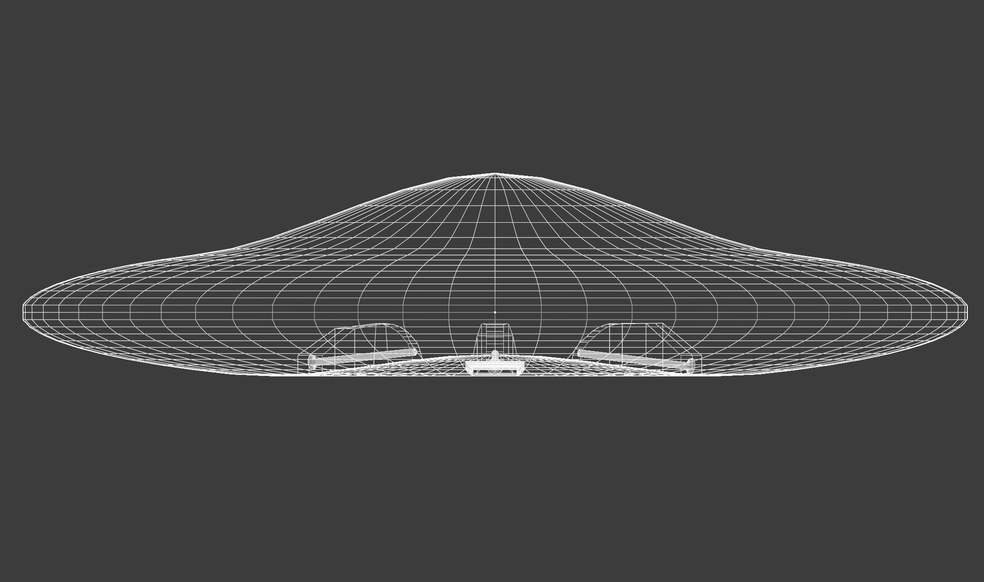 UFO Scifi Sports Model Low-poly 3D model_13