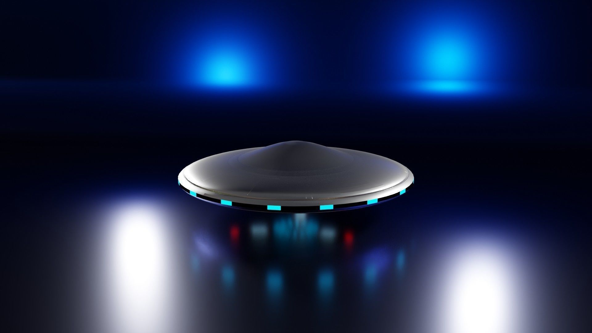 UFO Scifi Sports Model Low-poly 3D model_3