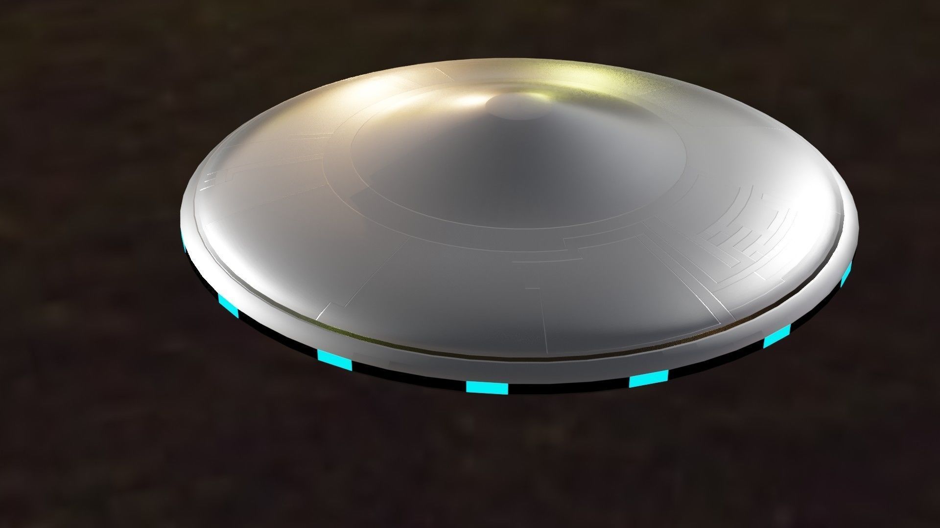 UFO Scifi Sports Model Low-poly 3D model_2