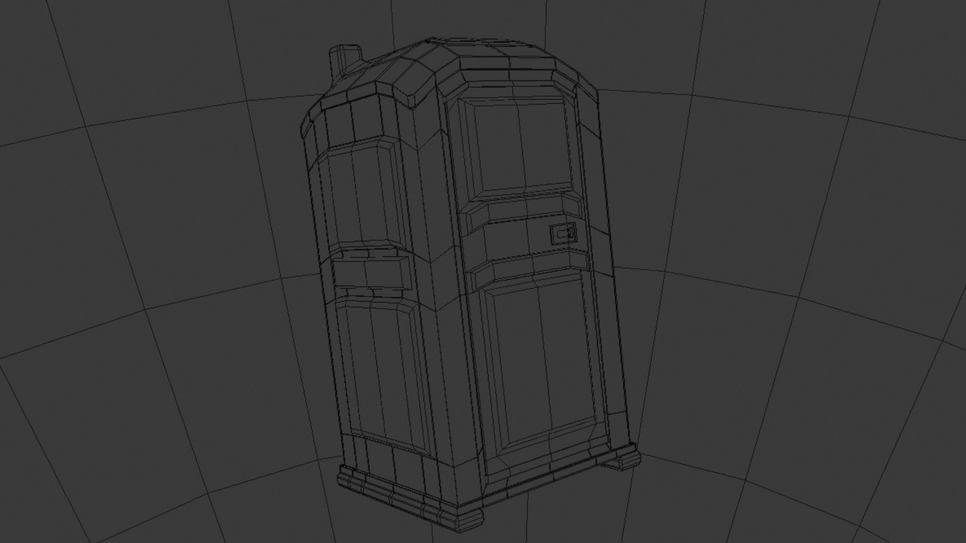 Porta Potty Low-poly 3D model_5