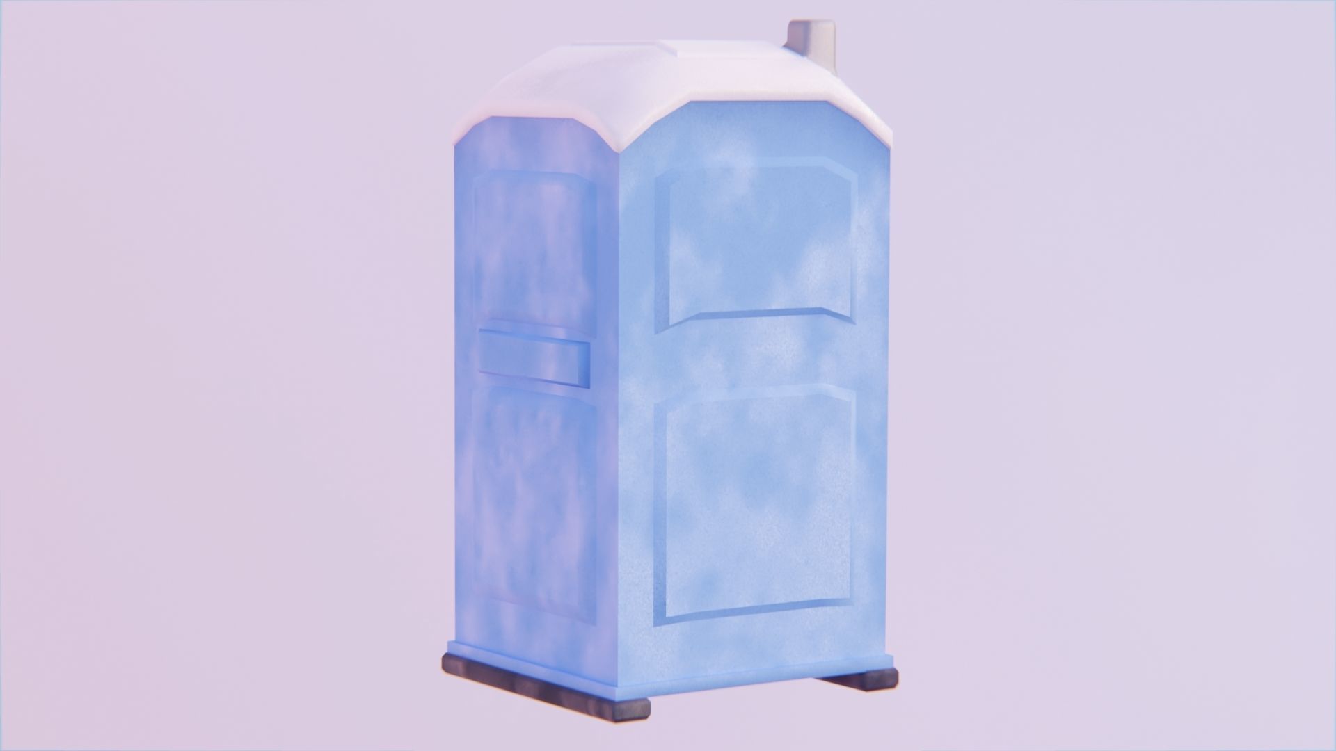 Porta Potty Low-poly 3D model_4