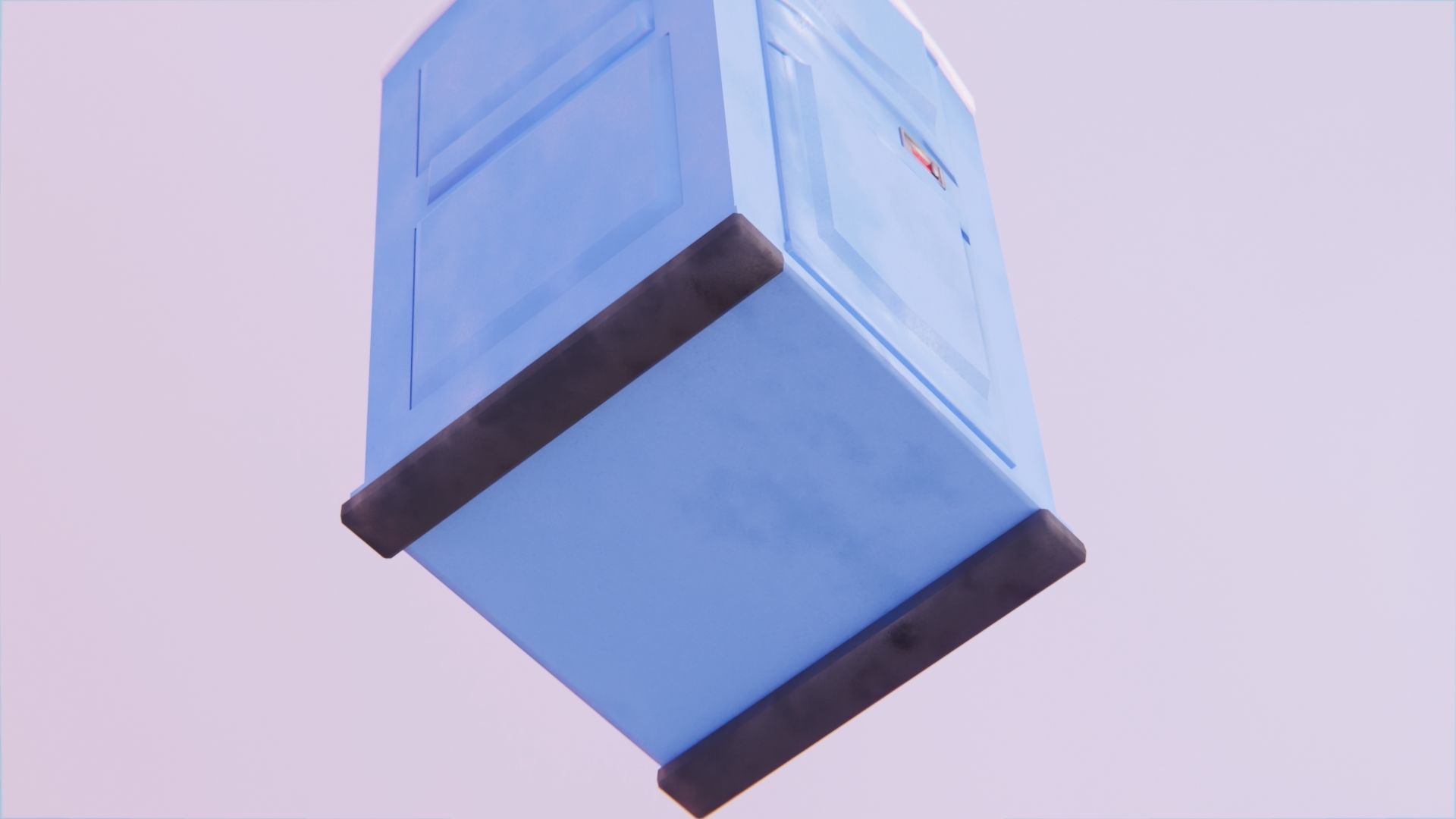 Porta Potty Low-poly 3D model_3