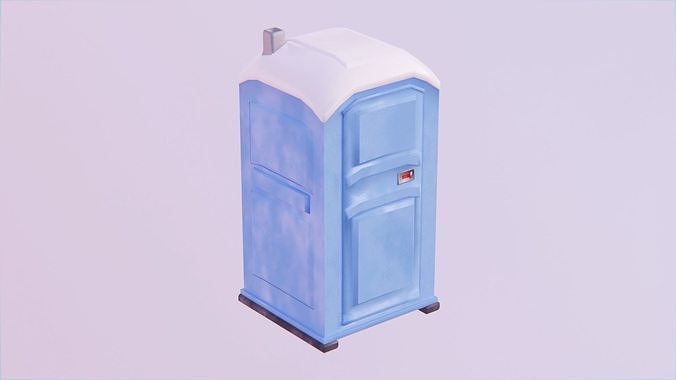 Porta Potty Low-poly 3D model