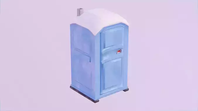 Porta Potty Low-poly 3D model