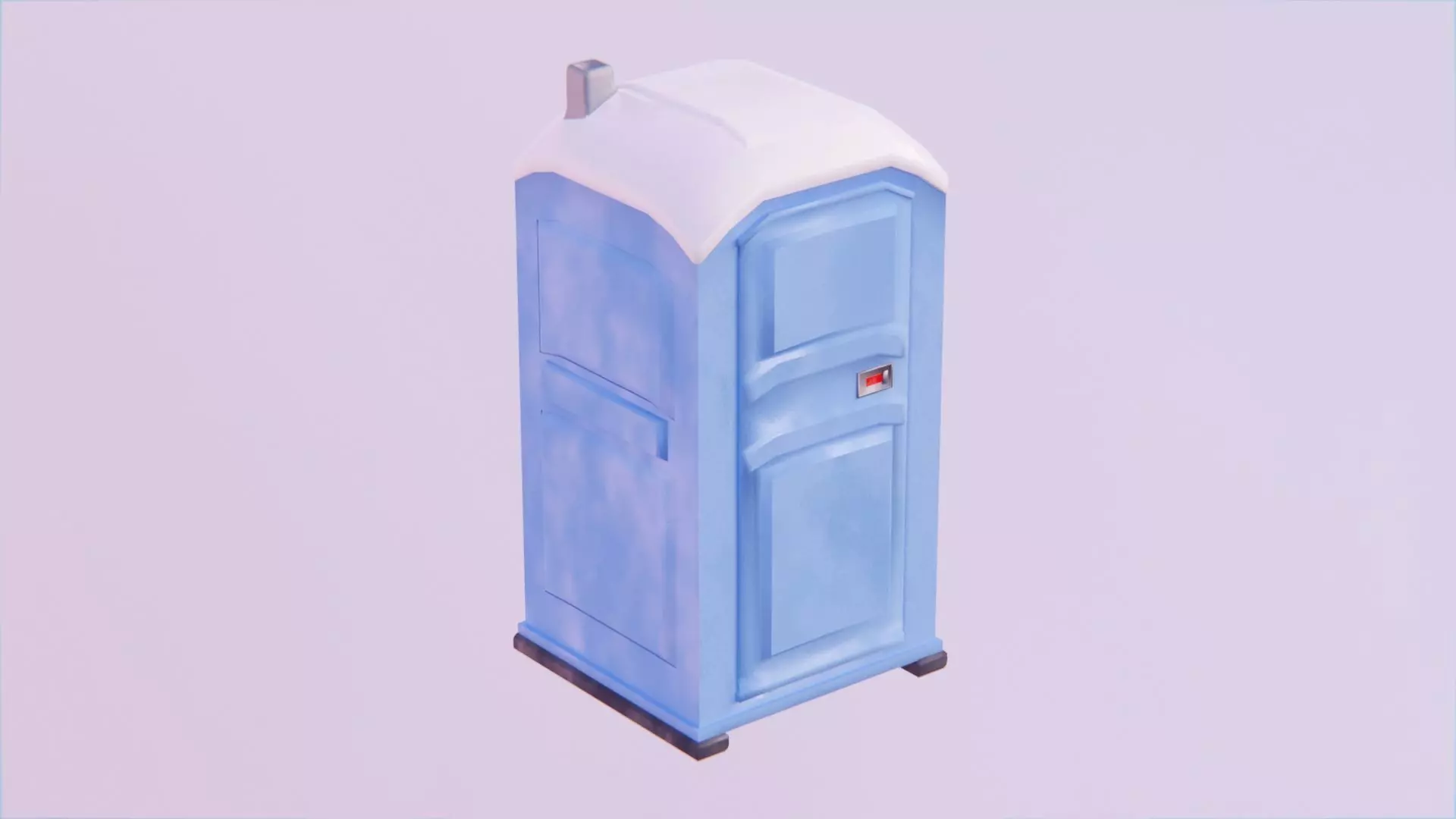 Porta Potty Low-poly 3D model_0