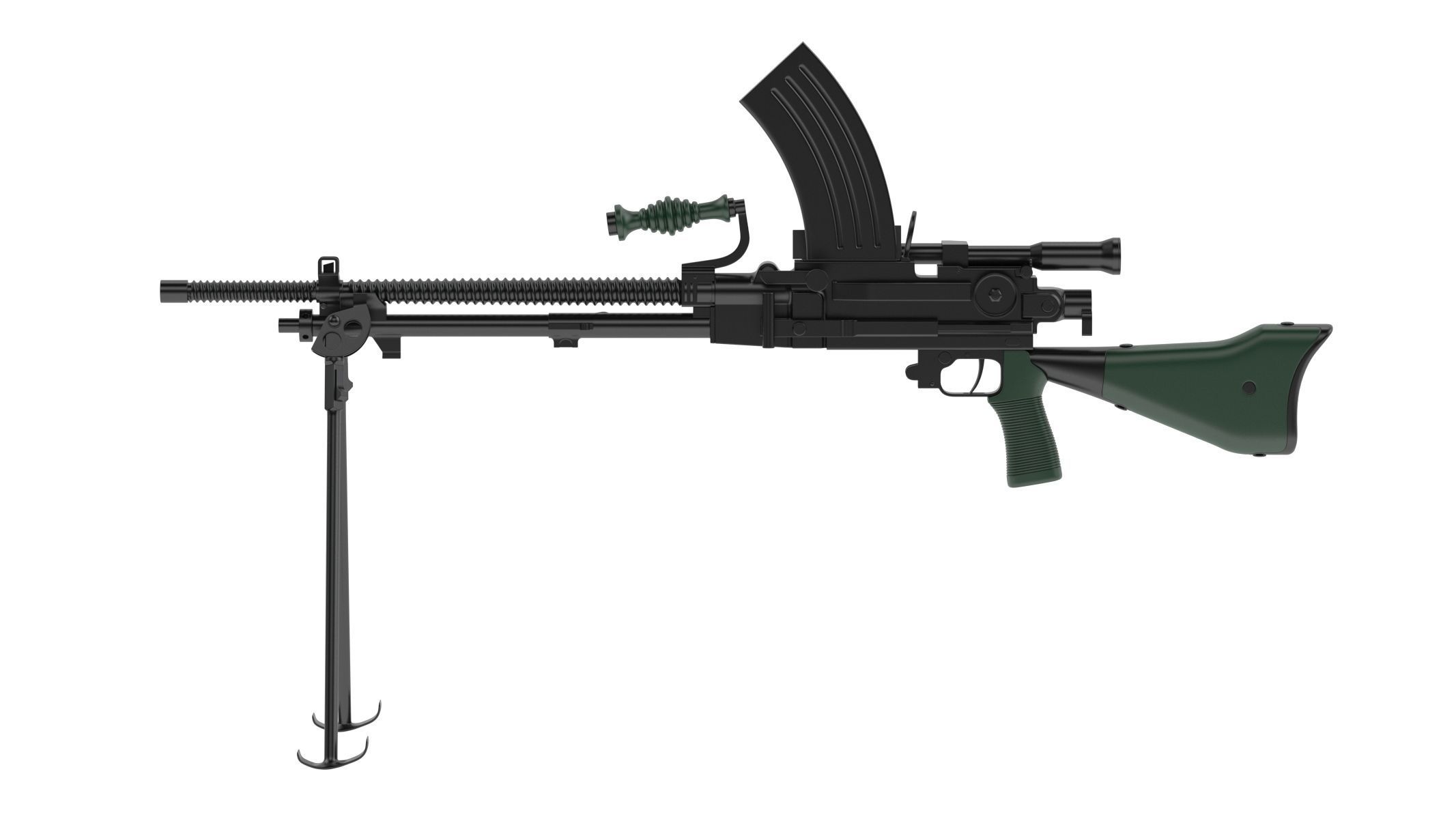Type 96 light machine gun 3D model_2