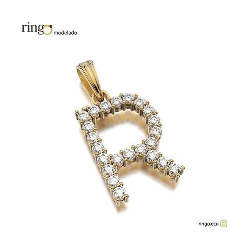 Letter Pendant Tennis R 3D print model