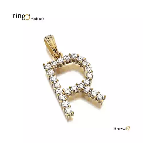 Letter Pendant Tennis R 3D print model