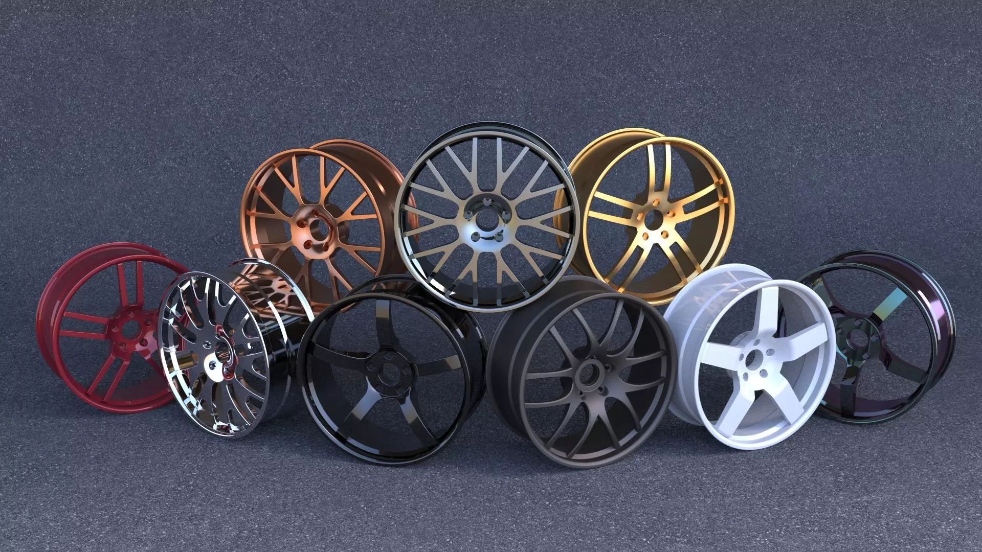 Aftermarket Tuner Wheels Free Free 3D model