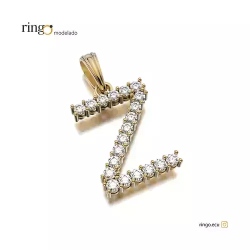 Letter Pendant Tennis Z