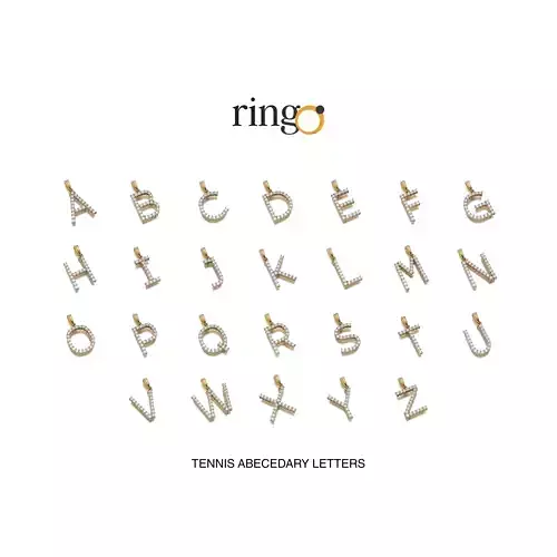 Tennis Alphabet  3D Model Collection