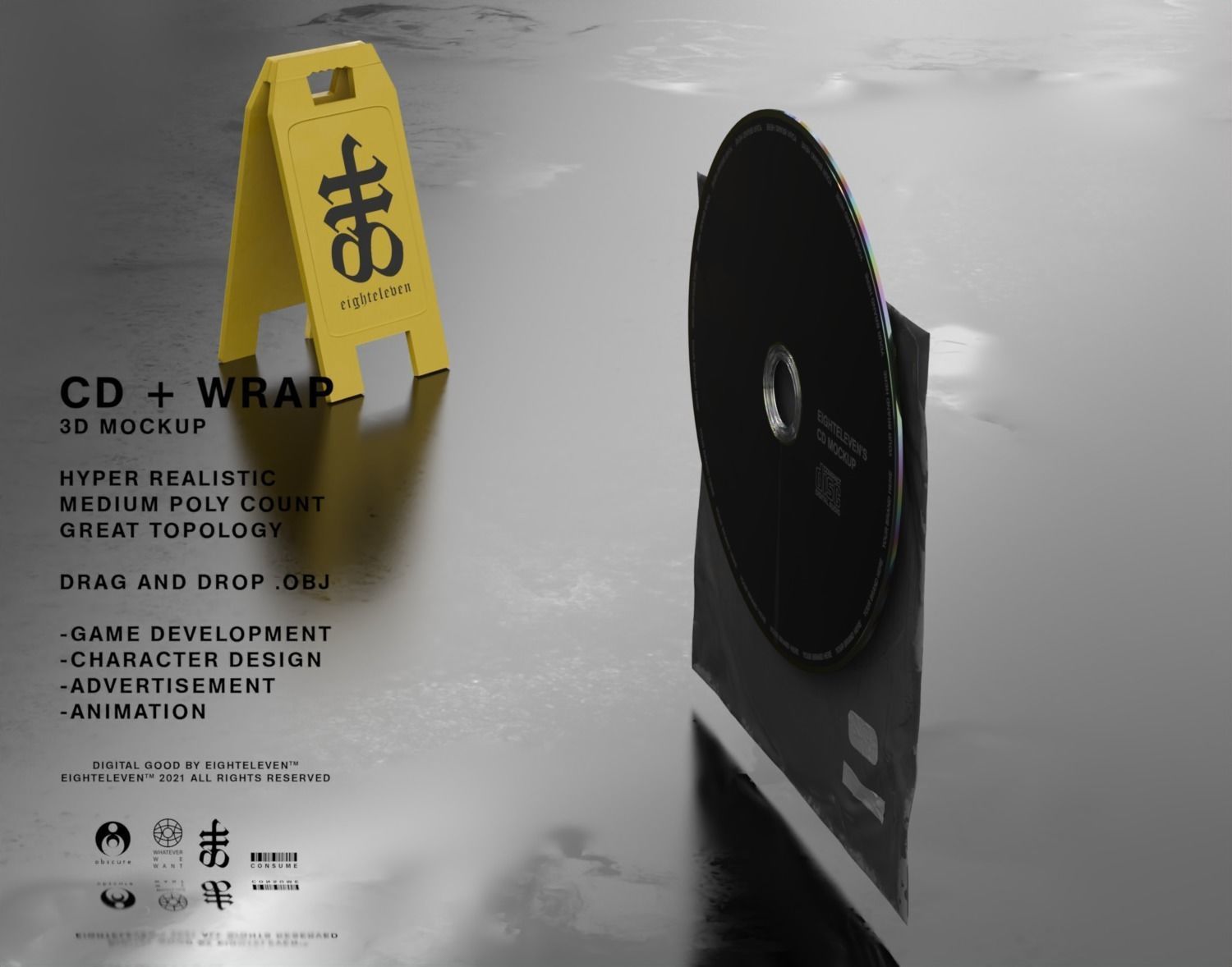 COMPACT DISC AND WRAP 3D model_1