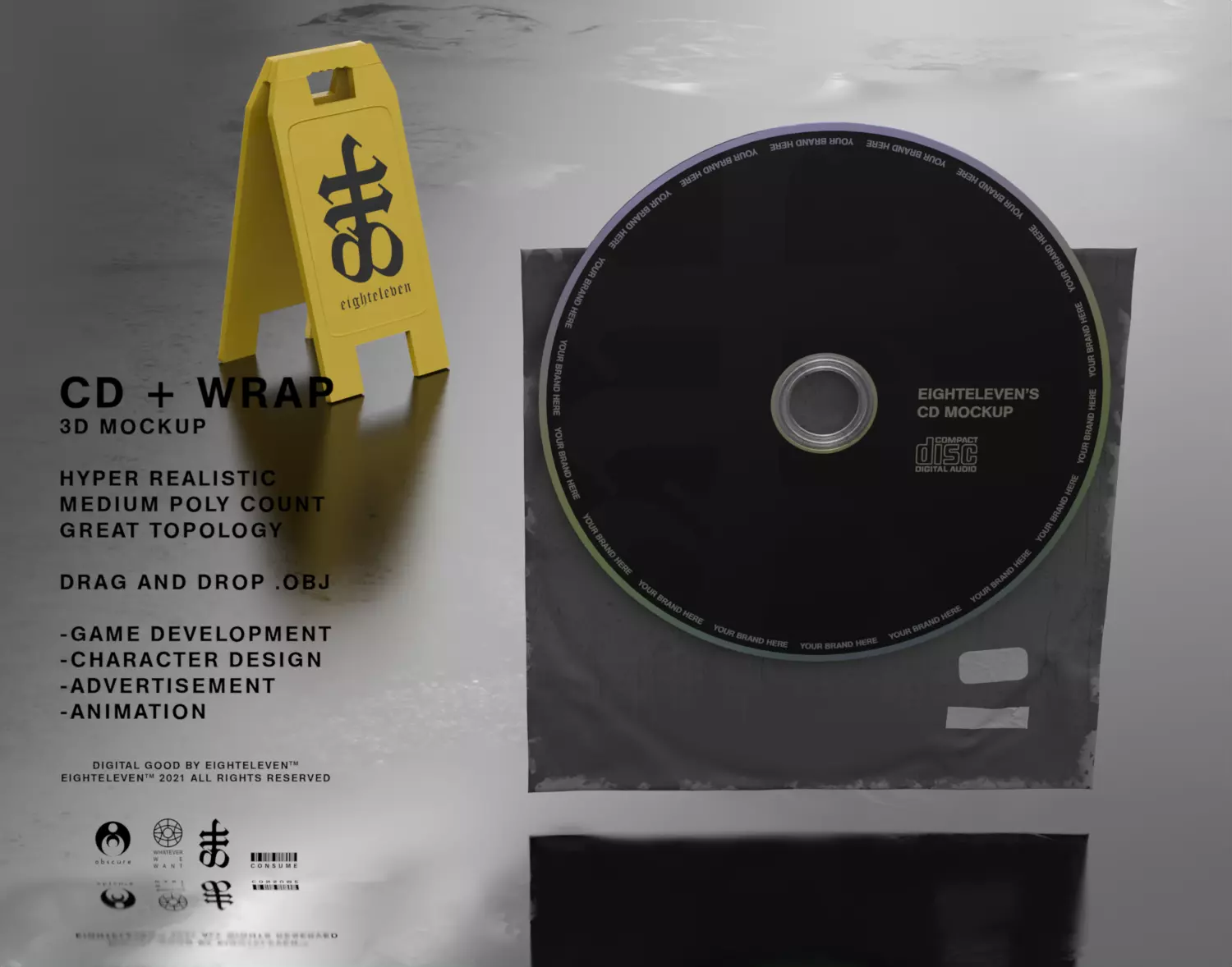 COMPACT DISC AND WRAP 3D model_0