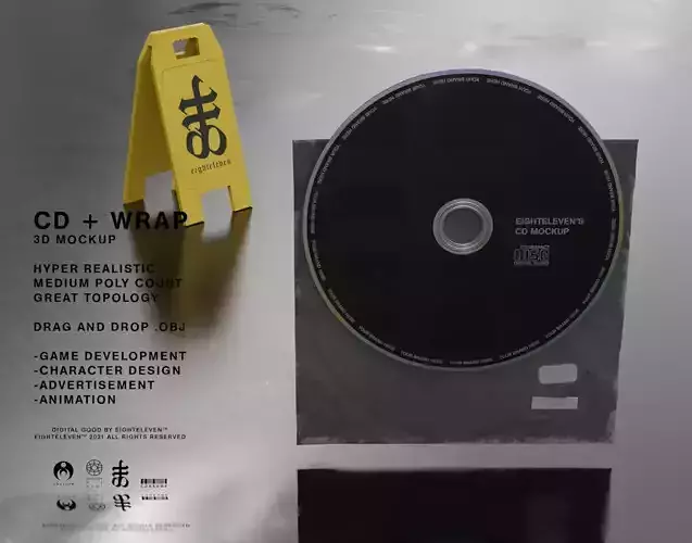 COMPACT DISC AND WRAP 3D model