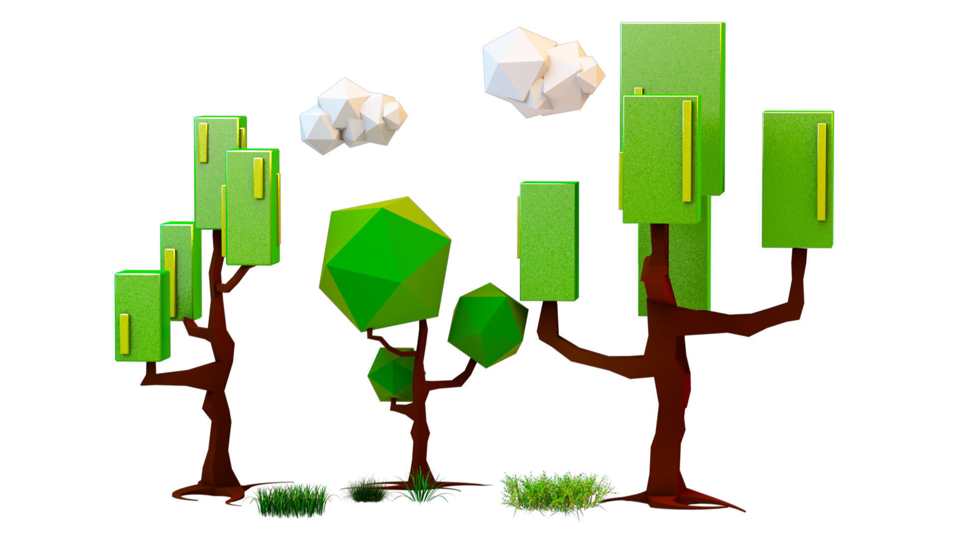 Low poly hous house with roof Free 3D model_3