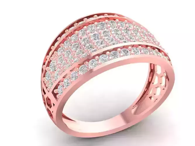 Luxury Full Pave Diamond Band Ring for Men and Women 2890