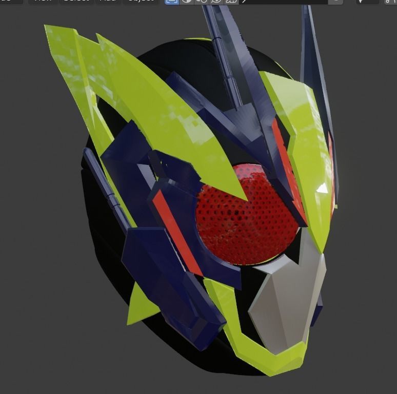 Kamen rider 01 zero one shining assault hopper helmet 3D print model_8