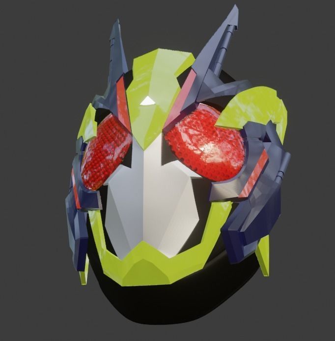 Kamen rider 01 zero one shining assault hopper helmet 3D print model_2