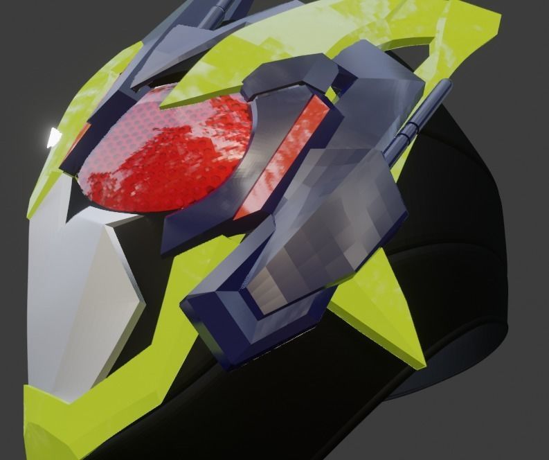 Kamen rider 01 zero one shining assault hopper helmet 3D print model_6