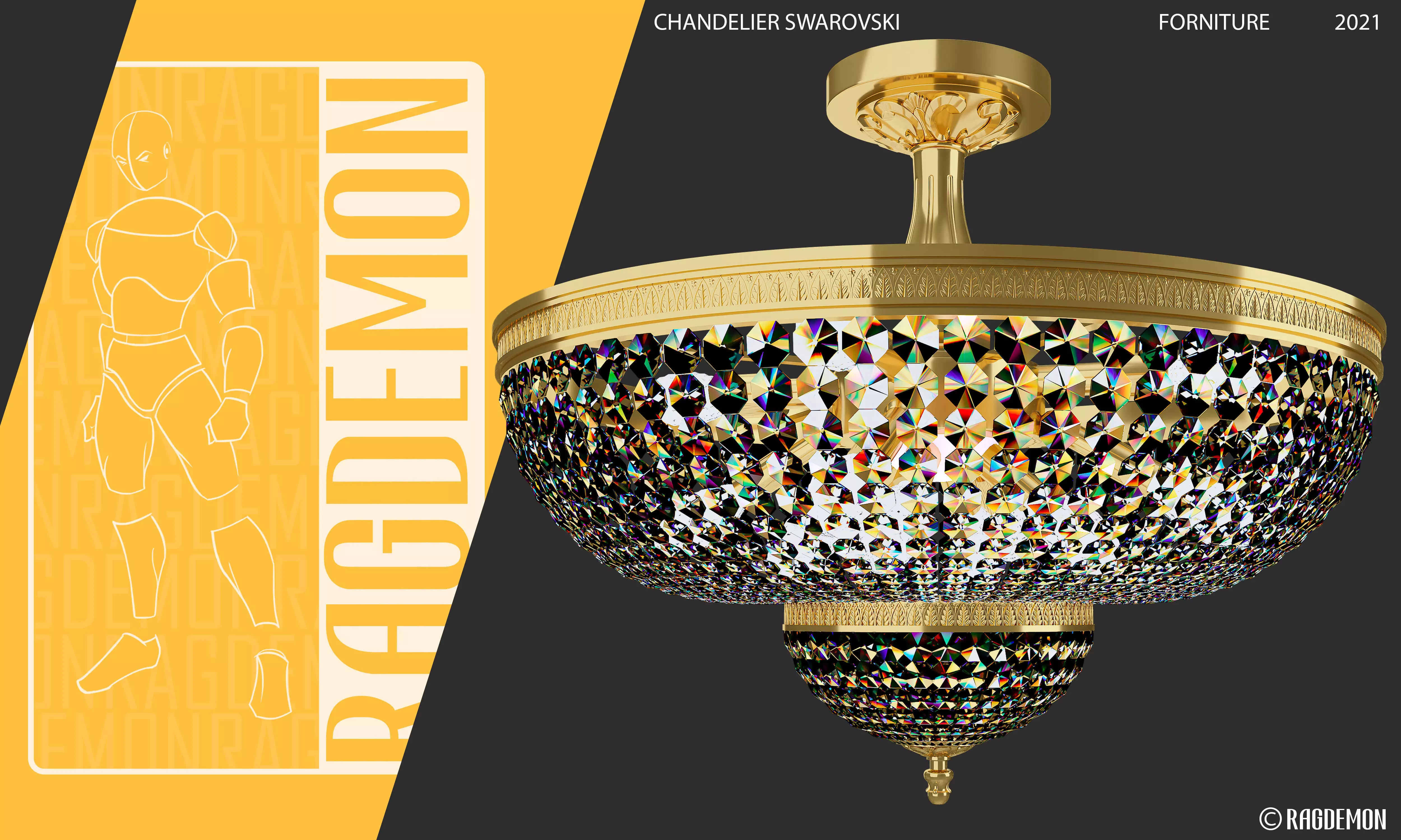 CHANDELIER SWAROVSKI 3D model
