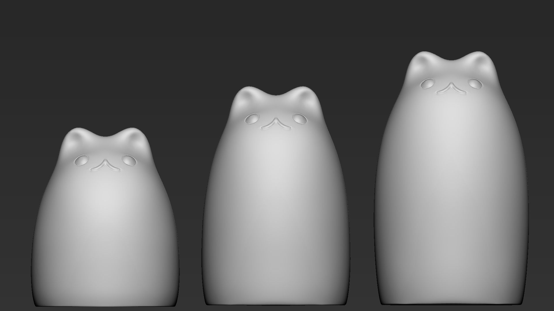 Cats Cute and Fat  3D print model_2