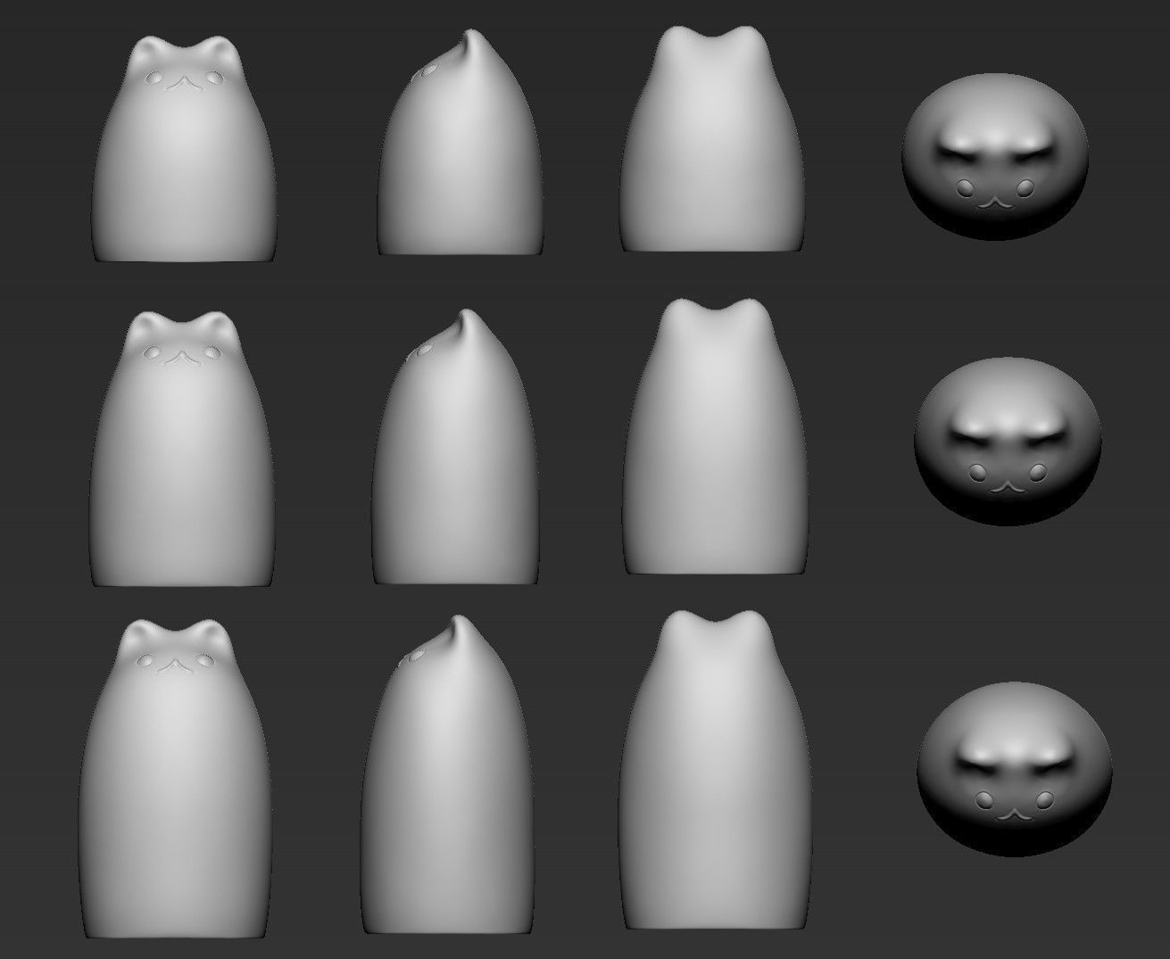 Cats Cute and Fat  3D print model_3