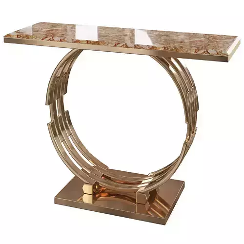 Modern Luxury Faux Marble Narrow Console Table 