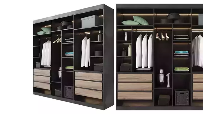 Wardrobe Rack And Drawers