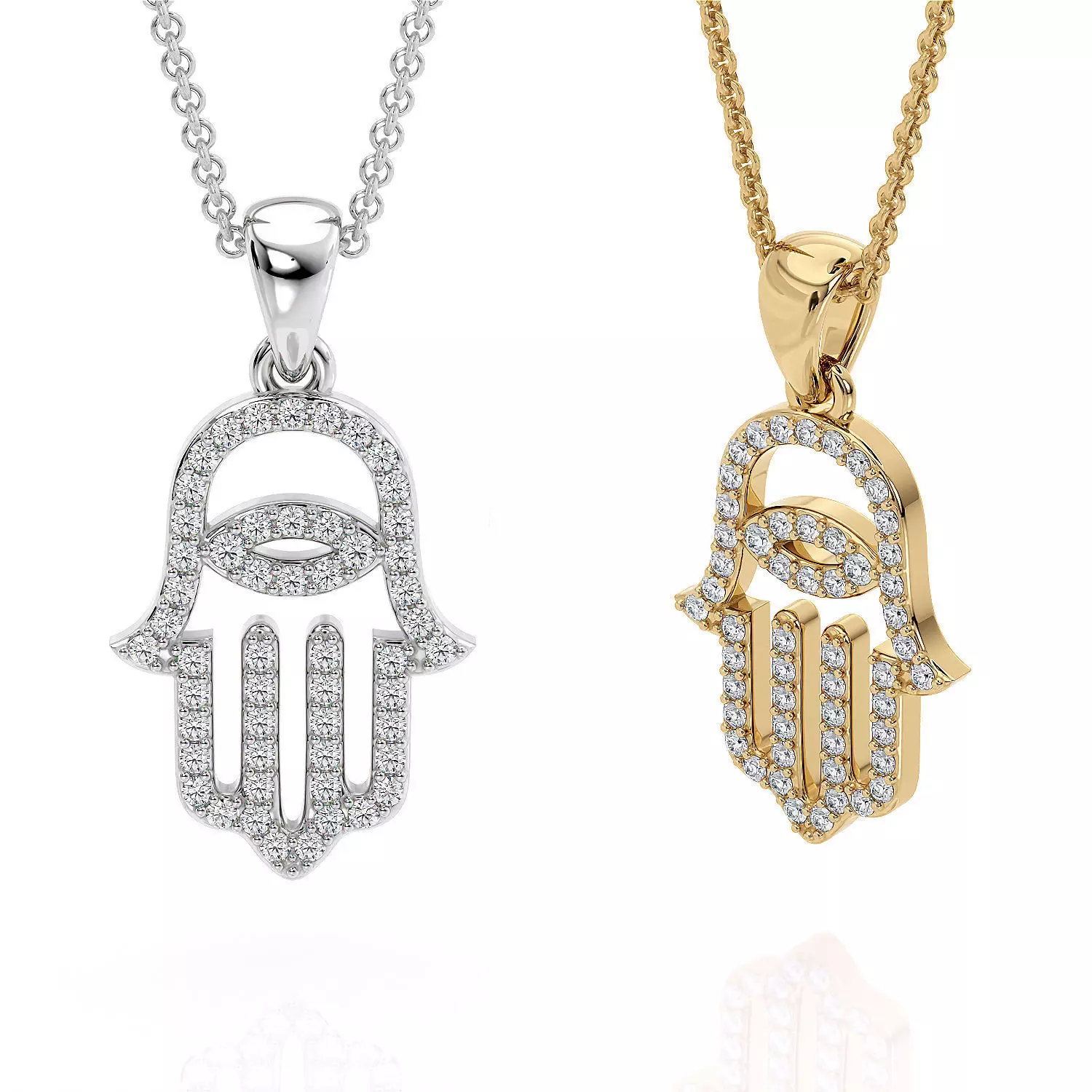 Jewelry Pendant Hamsa Printable Model in 2 sizes P 0067 3D print model