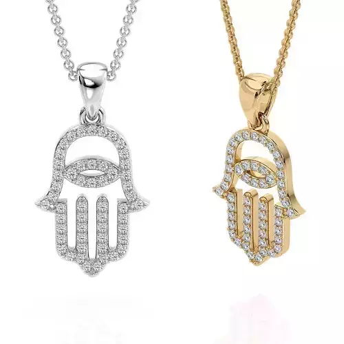 Jewelry Pendant Hamsa Printable Model in 2 sizes